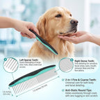 5 PCS Cat & Dog Grooming Kit Brush, Self-Cleaning Slicker Hair Brush, Nail Clipper, Undercoat Rake, Pet Bath Brush with Removable Screen,Pet Comb for Short & Long Haired Dogs Cats, Green