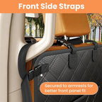 PETICON F150 Floor Cover for Crew Cab Trucks with Fold-Up & Split Seats | Split Zipper, Waterproof & Scratch-Resistant 600D Oxford, Side Door Flaps, Non-slip Base, Protects Interior, Machine Washable