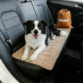 Dog Car Seat Cover, Pet Couch Covers for Car and Sofa,Non-Slip Backseat Pet Bed Mat, Machine Washable, Soft Plush Travel Seat Protector with Storage Bag (Brown,23.6''×70'')