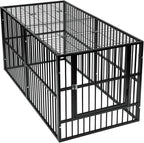 Dog Playpen 32" Height Roof | 25mm Steel Tubes, 40.8 lbs sturdy frame, rubber non-slip feet, indoor outdoor, Small Medium Dogs