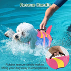 Fragralley Shark Fin Dog Life Jacket High Buoyancy, Adjustable Dog Life Vest with Quick Release Buckles & Rescue Handle for Swimming Boating, Small Medium Large Dogs