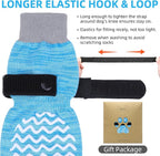 PUPTECK Anti Slip Dog Socks with Double Grippers for Hardwood Floors, Shoes for Hot/Cold Pavement, Boots & Paws Protectors to Prevent Licking, Traction Booties for Senior Small Large Dogs