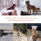 XSY&G Dog Boots,Waterproof Dog Shoes,Dog Booties with Reflective Strips Rugged Anti-Slip Sole and Skid-Proof,Outdoor Dog Shoes for Medium Large Dogs 4Pcs Orange-Size 7