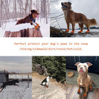 XSY&G Dog Boots,Waterproof Dog Shoes,Dog Booties with Reflective Strips Rugged Anti-Slip Sole and Skid-Proof,Outdoor Dog Shoes for Small Medium Large Dogs 4Pcs Orange-Size 4