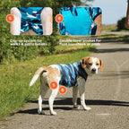Suitical Recovery Suit for Dogs | Spay and Neutering Dog Surgery Recovery Suit for Male or Female | Soft Fabric for Skin Conditions and Light Incontinence | 3XS Neck to Tail 8.7”-13.8” Blue Camouflage