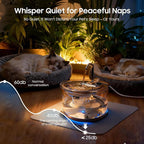 Glass Cat Water Fountain 70oz Dishwasher Safe Pet & Dog Fountain | Automatic 2.1L drinking water dispenser,Easy to Clean Glass Bowl,Ultra Quiet Pump,3-Stage Filtration for indoor Cats & Dogs