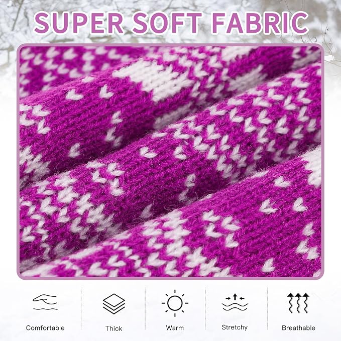 HOMIMP Dog Sweater Argyle - Warm Winter Clothes Puppy Soft Coat, Ugly Dog Sweater for Small Medium and Large Dogs, Pet Clothing Boy Girl, Purple XXS