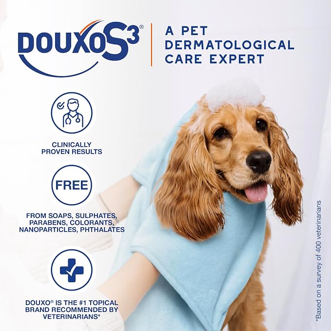 Douxo S3 PYO Chlorhexidine Shampoo For Dogs, Medicated Shampoo Antibacterial & Antiseptic, Yeast Infection Treatment for Dogs & Cats, Clinically Proven, 16.9 fl oz | Medicated Shampoo Antibacterial & Antiseptic, Yeast Infection Treatment for Dogs & Cat...