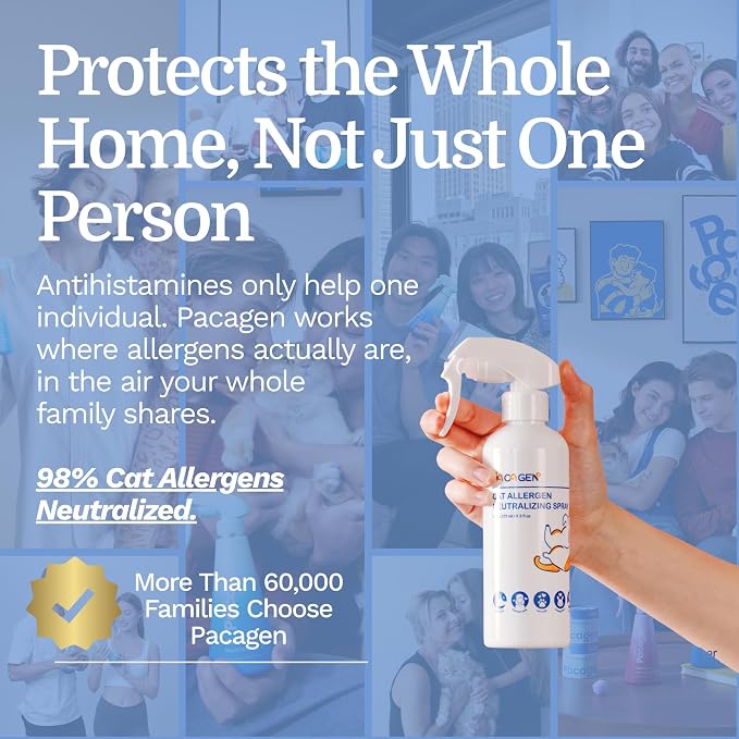 Cat Allergen Neutralizing Spray for Humans | Non-Toxic and Safe, Immediate Results, Easy to Use, and Pet Friendly - A Few Sprays Every 2-3 Days for Relief