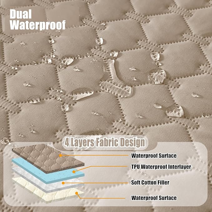 Smiry Waterproof Dog Bed Cover Blanket, Reversible Pet Blanket | Soft Reversible, Washable Leakproof Cats Dogs Couch Cover for Sofa, Couch, Furniture (30x53 Inch)