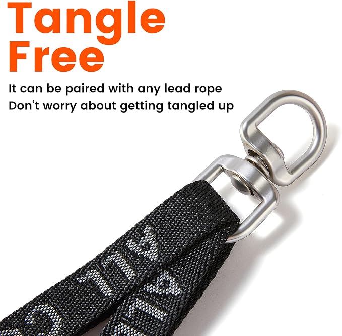 HOWGO Double Dog Leash,Tangle-Free 360 Swivel(Yellow, Std M-L Splitter) | Individually Adjustable Length, Coupler Leads 2 Dogs,Zinc Alloy Hooks,Durable Nylon,No-Tangle Walking,All Breeds