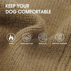 IECOii Dog Sweaters for Medium Dogs Girl Boy,Holiday Knit Doggy Sweatshirt with Sleeve,Turtleneck Thick Warm Dog Sweaters for Winter,Pullover Knitwear for French Bulldog,Boston Terrier (Camel, L)