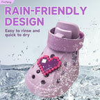 Dog Shoes,Non-Slip Waterproof Sandals for Hot Pavement, Breathable Perforated Boots,Adjustable Straps Dog Rain Booties for Summer Beach and Rainy Day(Purple,#5)
