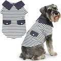 Parisian Pet Preppy Boy Polo Dog Shirt – Classic Cotton Pet Apparel with Collar - Soft Breathable Puppy T-Shirt - Cute Trendy Dog Clothes - Ideal Summer Clothes for Large Dogs - Shirts for Dogs Boy