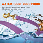 Viper Biothane K9 Working Dog Leash Waterproof Lead for Tracking Training Schutzhund Odor-Proof Long Line with Solid Brass Snap for Puppy Medium and Large Dogs, 20ft Amethyst Purple