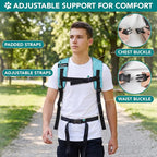 PetAmi Expandable Dog Backpack Carrier for Cats & Pets, Breathable Cat Carrier Backpack with Top Window & Multi-Entry, Ventilated Foldable Travel Carrier for Small Medium Pets up to 18 lbs, Teal Blue
