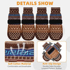 KOOLTAIL Dog Socks to Prevent Licking Paws for Hardwood Floors Anti Slip,Warm Winter Pet Boots&Paw Protector with Grippers,Double Sides Puppy Shoes Booties for Small Medium Large Senior Dogs XL