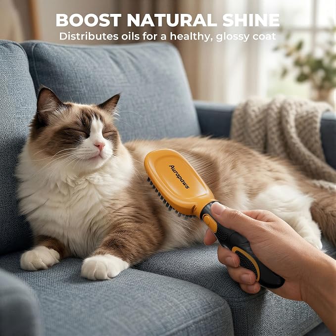 Deshedding Dog Brush Grooming Kit for Dogs Cats, All Hair Types | 6-in-1 Skin-Friendly Deshedding, Undercoat Mat Dematting Tool, Reduces Shedding, Detangling, Knots for Long & Short Hair