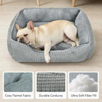 MIXJOY X-Large Dog Bed for Large, Medium, Small Dogs - Rectangle, Washable, Orthopedic, Soft Calming Sleeping Puppy Bed - Durable Pet Cuddler with Anti-Slip Bottom - XL (35"x25"x9")