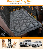 Dog Car Bed, Non-Slip Dog Seat Cover | Universal Back Seat Protector | Premium Chenille Comfort, Scratch Resistant, Silicone Backing & Machine Washable, Fits Most Cars, Trucks & SUVs