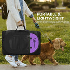 Siedihit Dog Playpen, Puppy Pet Playpen, Dog Crate Tent Cage Indoor | Outdoor, Portable Pop Up Dogs Kennel Playpen with Carrying Case for Dogs/Cats/Rabbits, Purple, Medium
