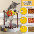 PetPals Cat Slow Feeder Treat Dispenser Interactive Cat Puzzle Fish Toy | Dry Food Dispensing Cat Toy for Small Pets & Kittens, Mental Stimulation Cat Feeding Toy Campfire Theme BBQ Fish Cat Toy