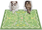 Glittme Cat Litter Mat, 33"x22" Non-Slip Washable Trapping Mat for Cats | Litter Trapping Mat With Thick PVC Coil To Catch Scatter, Soft On Paws And Waterproof Bottom To Protect Floors