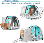 Lollimeow Expandable Cat Backpack Carrier for Large Cats & Small Dogs - Airline Approved Pet Bubble Backpack with Dual-Side Expansion, Perfect for Travel, Hiking & Outdoor Adventures, Up to 16lbs