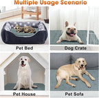 GASUR Heated Dog Bed, 28''x20'' Waterproof Cat Heating Pad with Timer Temperature Adjustable, Indoor Heated Electric Pet Bed for Cats Dogs, Auto Power-Off, Anti-bite Pet Heated Pad, Medium