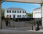 200" Retractable Baby Gates Dog Gate Extra Wide, 42" Tall Child Pet Safety Gate with Reinforced Strips for Stairs, Long Mesh Garage Gates Fence for Outdoor Indoor Large Openings Driveway Decks Patio