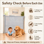 SPACEANY Retractable Safety Baby Gate or Mesh Dog Gate,Durable Portable Mesh Retractable Gate,Easy to Use for Stairs, Doorways, Hallways, Indoor, Outdoor, 33.5" Tall, Up to 45" Wide, Gray