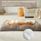 BFPETHOME Dog Bed for Large Dogs, Plush Kennel Pad for Sleeping &Ease Anxiety, Washable Mats with Anti-Slip Bottom - 53 x 36 inch