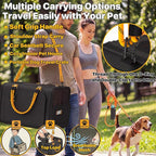 PAWZIDEA Large Pet Carrier Expandable, 24"×16"×16" Soft-Sided Cat Carrier for 2–4 Cats up 55lb, Portable & Collapsible Small Medium Dog Travel Crate for Car, XL Storage Pocket, ID Card, Shoulder Strap
