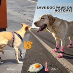 EXPAWLORER Dog Socks to Prevent Licking Paws,Dog Shoes for Hot Pavement,4 Pcs Double Sided Anti Slip Dog Socks with Grippers,Dog Booties for Small Medium Large Senior Dogs,British Style,Pink L