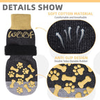 KOOLTAIL Dog Socks Shoes for Hot Pavement to Prevent Licking Paws, Winter Dog Boots & Paw Protector for Hardwood Floors Anti Slip,Traction Control Grip Booties for Small Medium Large Senior Dogs, XL
