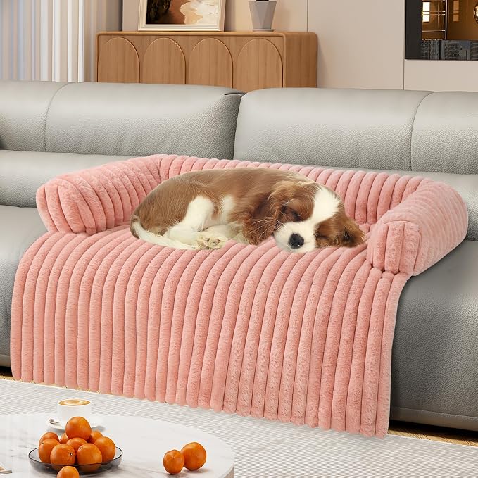 Dog Couch Bed, Couch Cover for Dogs Washable, Dog Bed for Couch(Pink, L) | Dog Bed for Couch, Removable Couch Cover for Dogs Washable, Pet Bed Mats for Couch, Pet Couch Covers for Sofa