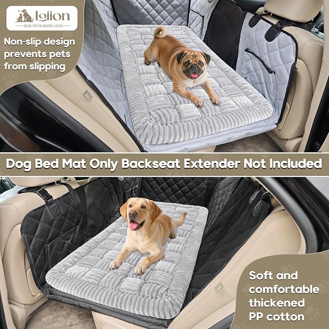 Dog Car Bed Mat Non-Slip Backseat Extender Dog Bed 50" x24.6" | Travel Bed for Dogs，Chew-Resistant, Easy Clean & Scratch-Proof, Comfort Design, Fits Trucks/Sedans/SUVs