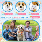 Sweetude 100 Pcs Dog Bandanas Bulk Dog Bandana Bibs Pet Bandanas with Captions Adjustable Cat Outfit Washable Triangle Scarf Kerchief for Small to Medium (Cute)