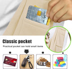 Tomkas Small Dog Cat Sling Carrier Puppy Purse Travel Wrap Soft Crossbody Pet Bag (Cream, M - Classic Pocket & Classic Strap)
