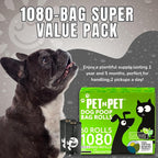 Pet N Pet Poop Bags for Dogs, 1080 Count, Plant Based, Black 9x13 Thick | USDA Certified 41% plant-based & 59% PE dog poo bags, leak-proof 9x13 bags for clean and easy dog waste disposal.