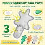 No Stuffing Dog Squeaky Toys, 1 PCS Tough Durable Plush Chew Toy for Boredom and Teething, Interactive Dog Toys for Small Medium Large Dogs to Keep Them Busy (Sheep)