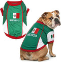 Parisian Pet Dog Mexico Jersey - Breathable Mesh Puppy Football Jersey - Lightweight Stretch Sporty Dog Mexican Outfit - Summer Shirts for Large Dogs - Soccer Jersey for Dogs - Sportswear Pet Clothes