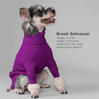 cyeollo Dog Sweater Long Sleeve Knitted Turtleneck Pullover Warm Clothes | Ultra Soft Warm Knit, Full Coverage, 4-Way Stretch for Easy Movement, Easy On & Off, Winter Daily Wear for Small Dogs