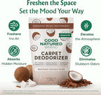 Good Natured Brand | Carpet Deodorizer & Freshener Powder | 31 oz Pet Odor Eliminator for Strong Odor & Pet Urine | Fresh Natural Mahogany Coconut Bliss Scent | Safe for Homes with Pets