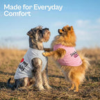 Parisian Pet 2 Pack Dog Shirts – 100% Cotton Shirts for Medium Dogs – Sleeveless I Love My Daddy & Daddy’s Girl Dog Clothes – Breathable Summer Pet Apparel - Stretchy and Stylish T Shirts for Dogs