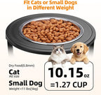 Raised Cat Bowls,Elevated Cat Bowls for Indoor Cats with Height-Adjustable Stand,Non-Slip Stainless Steel Cat Bowls,15° Tilted Cat Food Bowls (1 Pack)