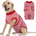 FUAMEY Recovery Suit for Dogs, Dog Onesie for Surgery Female Surgical Suit | Female Dog Onesie for Heat Cycle, Dog in Heat Diapers, Dog Wound care, Spay Cone Alternative after Surgery Rose Stripes XL
