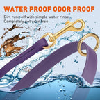 Viper Biothane K9 Working Dog Leash Waterproof Lead for Tracking Training Schutzhund Odor-Proof Long Line with Solid Brass Snap for Puppy Medium and Large Dogs 6ft, Violet Purple