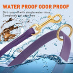 Viper Biothane K9 Working Dog Leash Waterproof Lead for Tracking Training Schutzhund Odor-Proof Long Line with Solid Brass Snap for Puppy Medium and Large Dogs 4ft, Violet Purple
