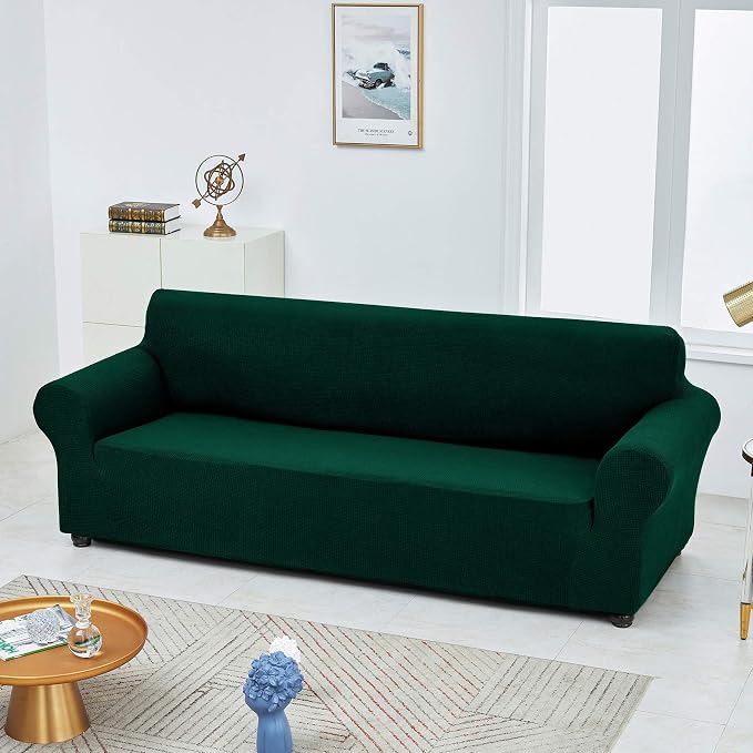 Joccun Stretch Loveseat Couch Cover Slipcover, Hunter | 1-Piece Sofa Cover (55"-78"), 2 Cushion Spandex Jacquard Washable Furniture Cover for Living Room,Kids,Pets